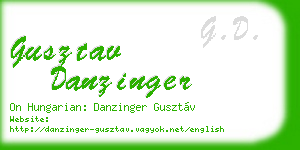 gusztav danzinger business card